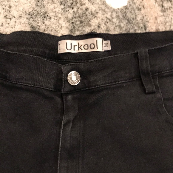 Mens urkool black ripped jeans - Picture 3 of 3